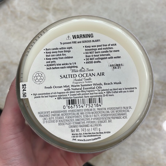BRAND NEW! Bath & Body Works Salted Ocean Air Candle.Rare and discontinued scent - Picture 6 of 6